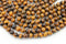 Yellow Tigers Eye Gemstone Beads, 10mm, Round